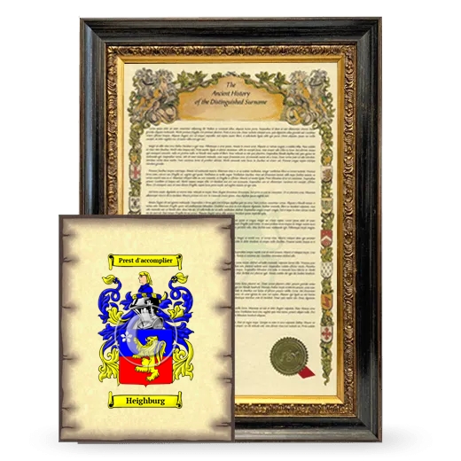 Heighburg Framed History and Coat of Arms Print - Heirloom