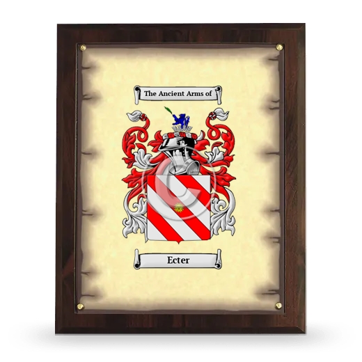 Ecter Coat of Arms Plaque