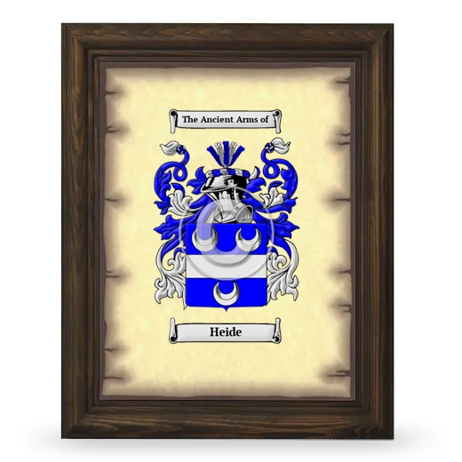 Heide Coat of Arms Framed - Brown