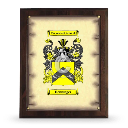 Henninger Coat of Arms Plaque