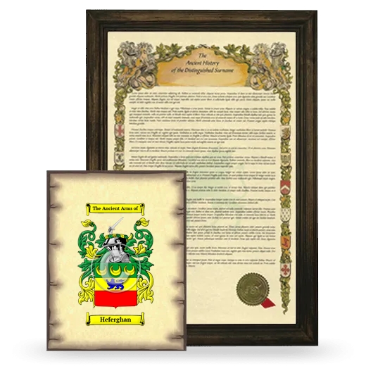 Heferghan Framed History and Coat of Arms Print - Brown