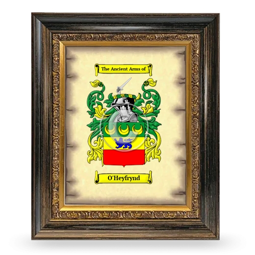 O'Heyfrynd Coat of Arms Framed - Heirloom