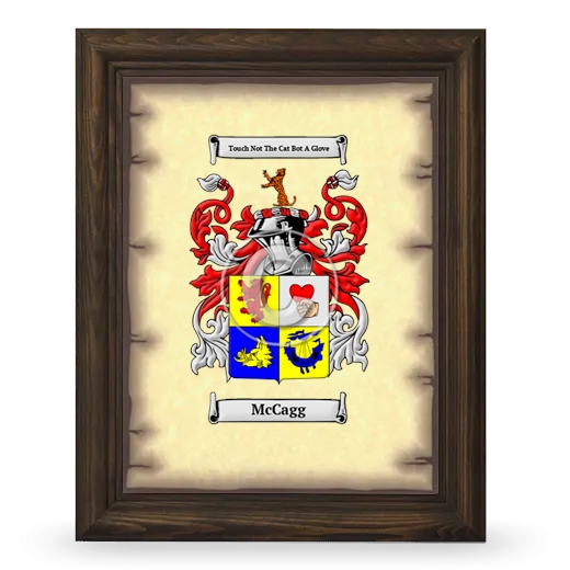 McCagg Coat of Arms Framed - Brown