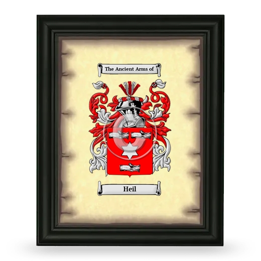 Heil Coat of Arms Framed - Black