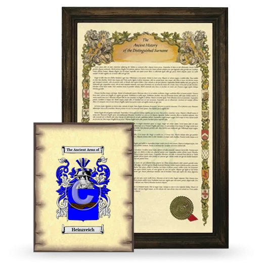 Heinzreich Framed History and Coat of Arms Print - Brown