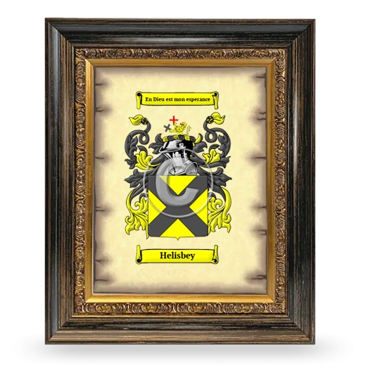 Helisbey Coat of Arms Framed - Heirloom