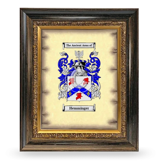 Hemminger Coat of Arms Framed - Heirloom