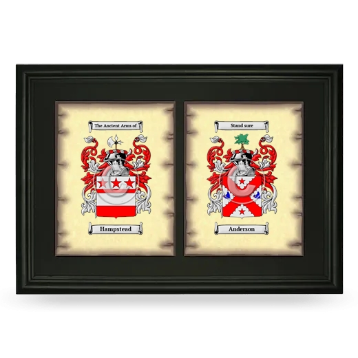 Double Coat of Arms Framed - Black