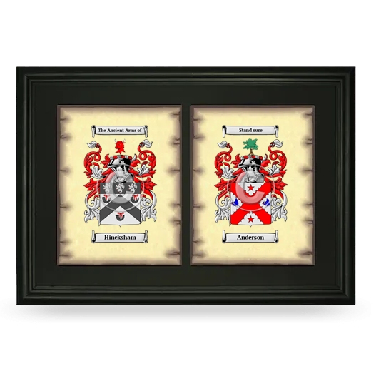 Double Coat of Arms Framed - Black