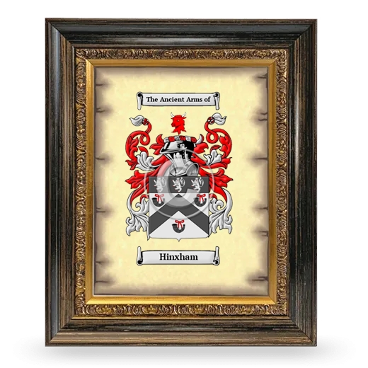 Hinxham Coat of Arms Framed - Heirloom