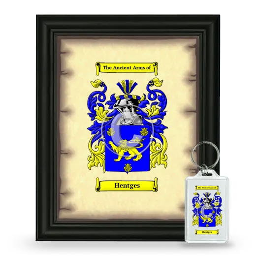 Hentges Framed Coat of Arms and Keychain - Black