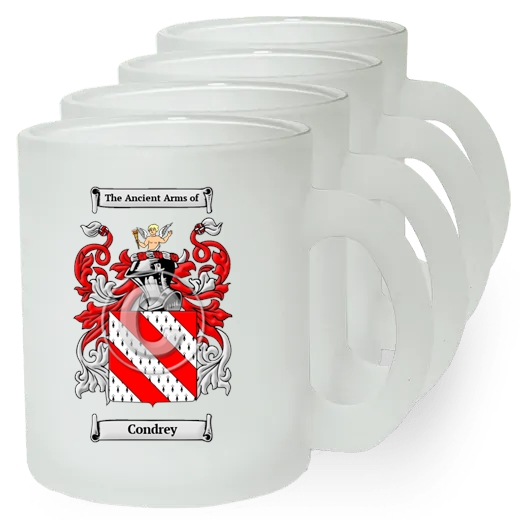 Condrey Set of 4 Frosted Glass Mugs