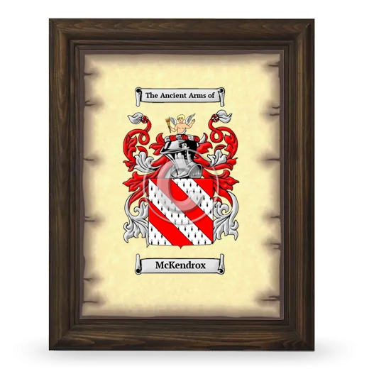McKendrox Coat of Arms Framed - Brown