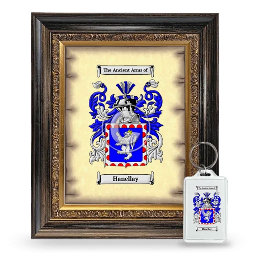 Hanellay Framed Coat of Arms and Keychain - Heirloom