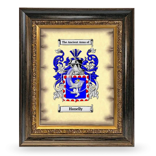 Hanelly Coat of Arms Framed - Heirloom