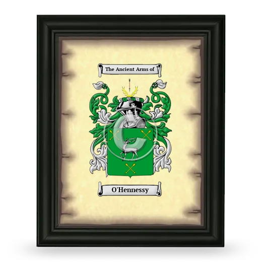 O'Hennessy Coat of Arms Framed - Black