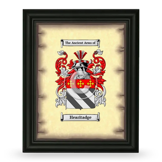 Hearitadge Coat of Arms Framed - Black