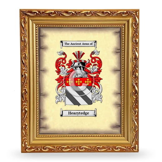 Hearytedge Coat of Arms Framed - Gold