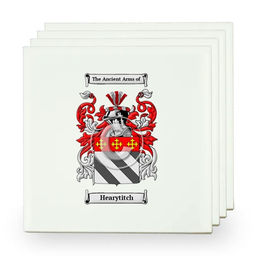 Hearytitch Set of Four Small Tiles with Coat of Arms