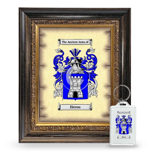 Herou Framed Coat of Arms and Keychain - Heirloom