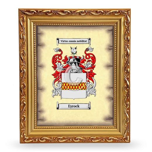 Eyrock Coat of Arms Framed - Gold