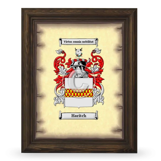 Haritch Coat of Arms Framed - Brown