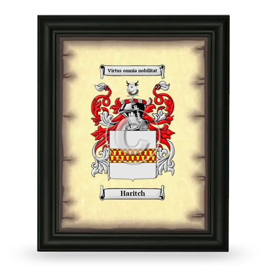 Haritch Coat of Arms Framed - Black