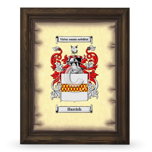 Harrish Coat of Arms Framed - Brown