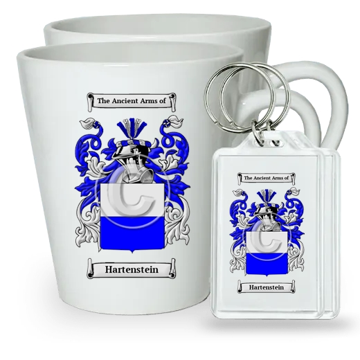 Hartenstein Pair of Latte Mugs and Pair of Keychains