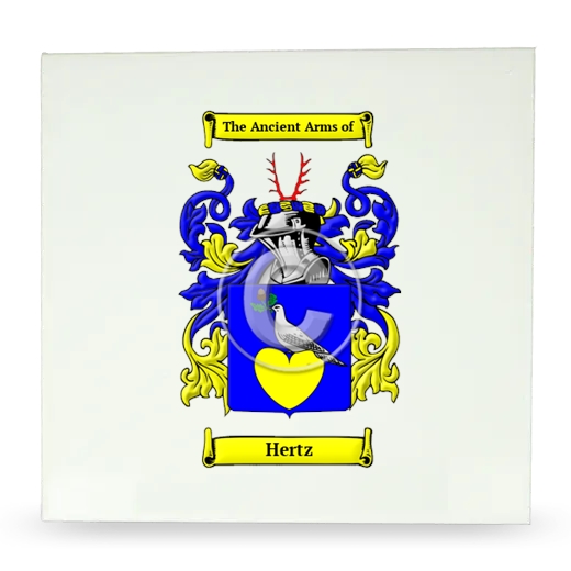 Hertz Large Ceramic Tile with Coat of Arms