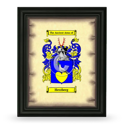 Herzberg Coat of Arms Framed - Black