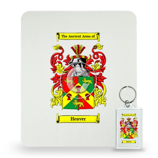 Heaver Mouse Pad and Keychain Combo Package