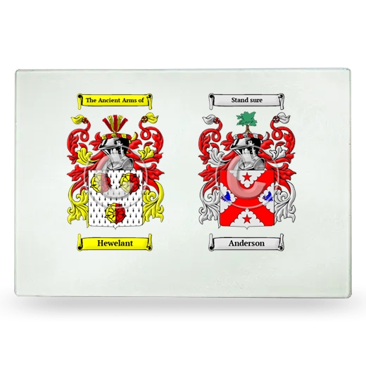 Double Coat of Arms Glass Cutting Board