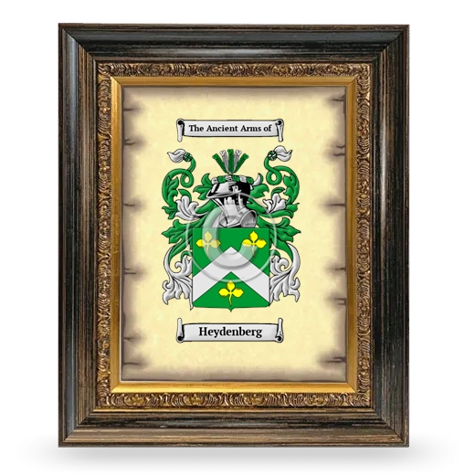 Heydenberg Coat of Arms Framed - Heirloom