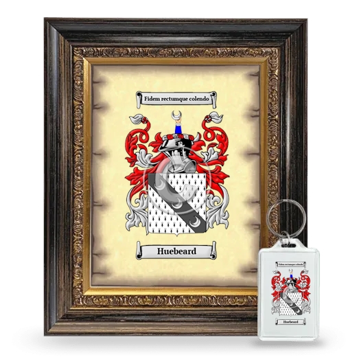 Huebeard Framed Coat of Arms and Keychain - Heirloom