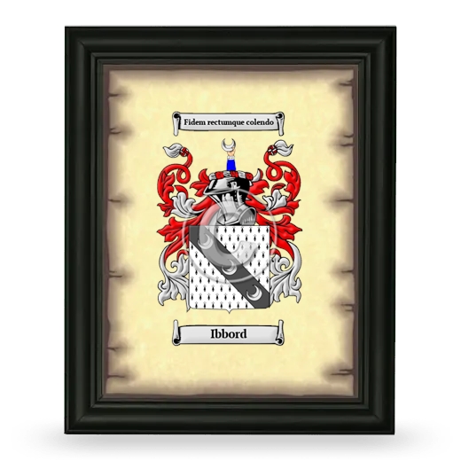 Ibbord Coat of Arms Framed - Black