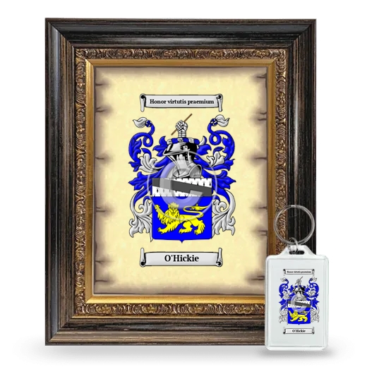 O'Hickie Framed Coat of Arms and Keychain - Heirloom