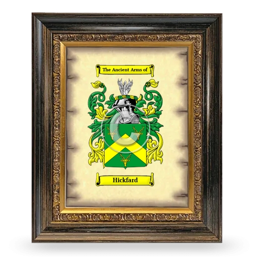 Hickfard Coat of Arms Framed - Heirloom