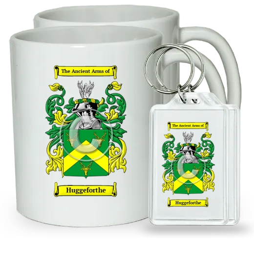 Huggeforthe Pair of Coffee Mugs and Pair of Keychains