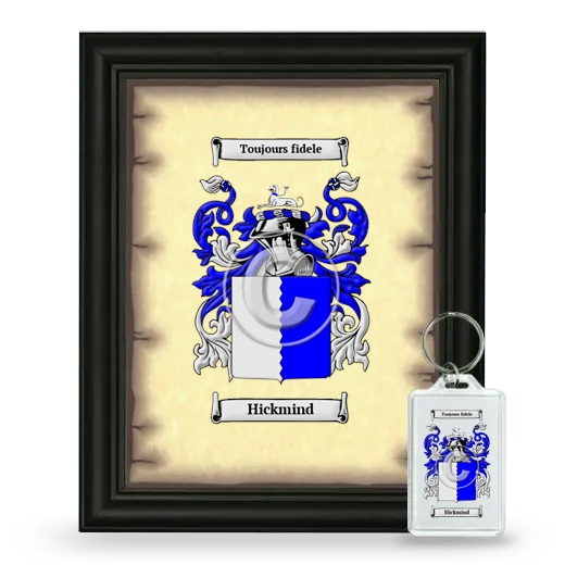 Hickmind Framed Coat of Arms and Keychain - Black