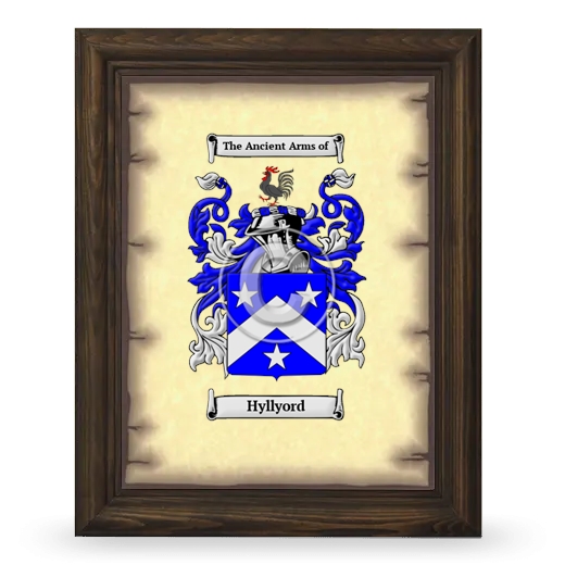 Hyllyord Coat of Arms Framed - Brown