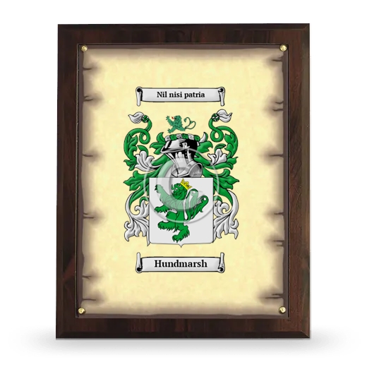 Hundmarsh Coat of Arms Plaque