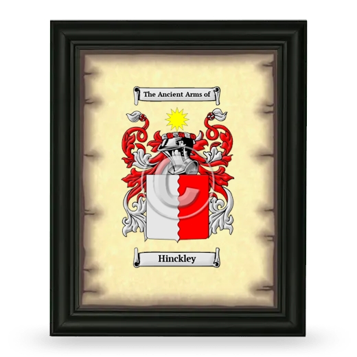 Hinckley Coat of Arms Framed - Black