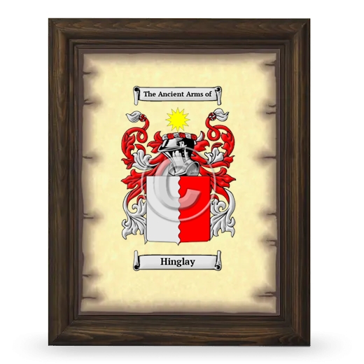 Hinglay Coat of Arms Framed - Brown
