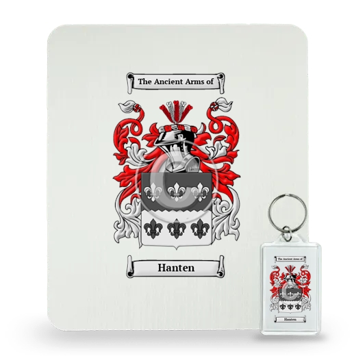 Hanten Mouse Pad and Keychain Combo Package