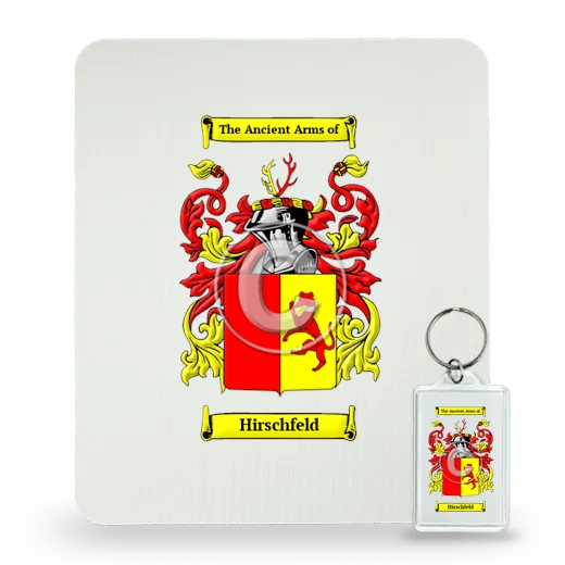 Hirschfeld Mouse Pad and Keychain Combo Package