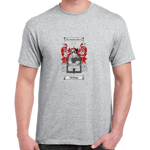 Hickings Grey Coat of Arms T-Shirt