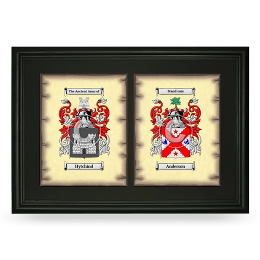 Double Coat of Arms Framed - Black