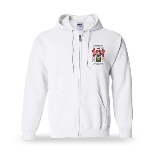 Hobbert Unisex Coat of Arms Zip Sweatshirt - White