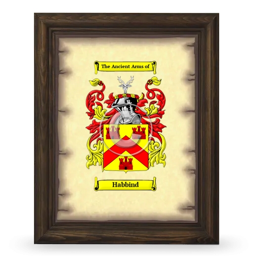 Habbind Coat of Arms Framed - Brown